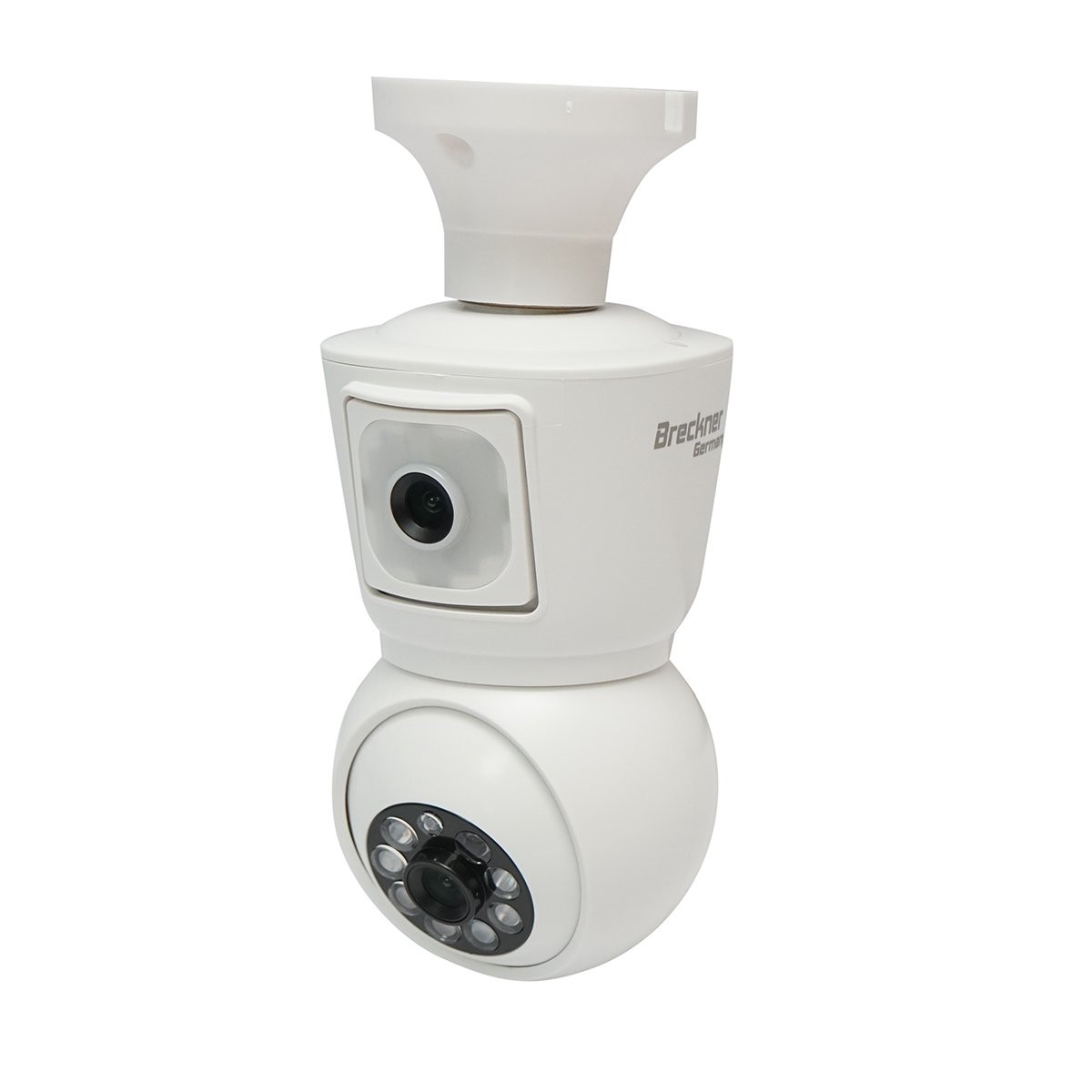 Camera de supraveghere smart-bulb lentila duala 4 MP, rotativa 360 grade PTZ, WIFI 2.4GHz, tip bec E27 cu senzor de miscare si aplicatie iCSee